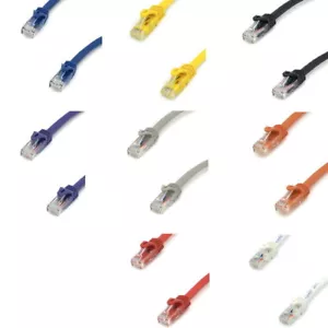 Cavo cavo patch CAT6A UTP 50'-100' piedi 600 MHz 10 Gbps rete Ethernet 24 AWG - Foto 1 di 9