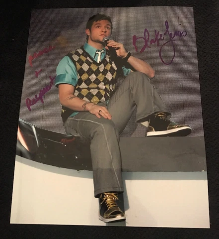 BLAKE LEWIS SIGNED 8X10 PHOTO AMERICAN IDOL JORDIN SPARKS A W/COA+PROOF RARE WOW Cover