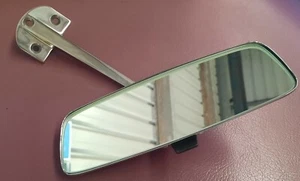 VOLKSWAGEN VW BUG BEETLE INTERIOR REAR VISION STAINLESS MIRROR LONG ARM 46111 - Picture 1 of 2