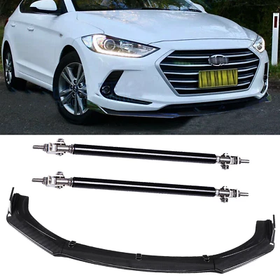 Front Bumper Lip Splitter Spoiler Kit Carbon Fiber For Hyundai Elantra Body Kit - Image 1 of 4