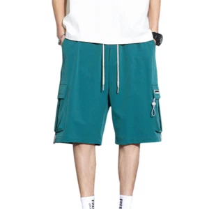 Cargo Shorts Men's Summer Thin Style Casual Ice Silk Loose Sports Middle Pants - Picture 1 of 10