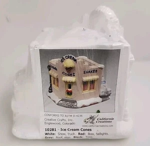 California Creations ICE CREAM CONES PARLOR 10281 Christmas Holiday Village RARE - Picture 1 of 5