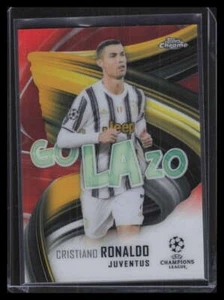2020-21 Topps Chrome UEFA CL Golazo Orange Refractor Cristiano Ronaldo 10/25 - Bild 1 von 2