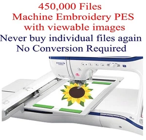 450,000 PES ONLY Machine Embroidery Designs on USB includes Viewing Images - Picture 1 of 1