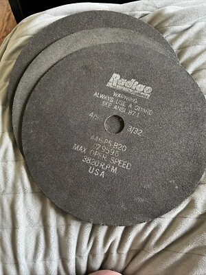 Lot Of 7: 12" Radiac Cutoff Wheel 3/32 Thick 1-1/4" Arbor, 3,820 Max RPM - Image 1 of 2