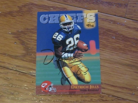 Dietrich Jells Autographed Hand Signed Card Kansas City Chiefs Classic Cover