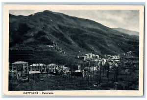 Gattorna Genoa Liguria Italy Postcard Panoramic View c1920's Antique