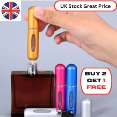 Refillable Perfume Atomiser 5 ml Spray Pump Portable Bottles Ideal for Travel - Image 1 of 4