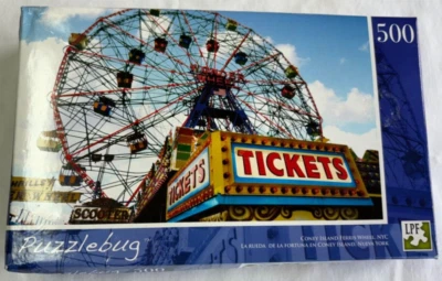 Puzzlebug 500 Piece Puzzle Coney Island Ferris Wheel, NYC 11x18.25 New Sealed A3 - Image 1 of 4