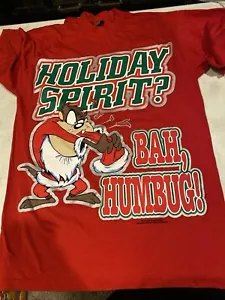 Vintage 1995 Looney Tunes TAZ Bah, Humbug Weihnachten T-Shirt M 20”x30” - Bild 1 von 2