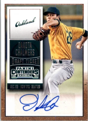 2015 Panini Contenders Draft Ticket Autographs #16 Dakota Chalmers Auto - NM-MT - Image 1 of 2