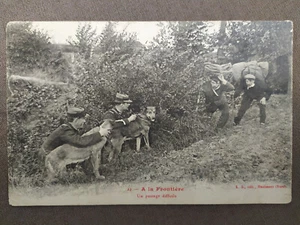 Carte postale ancienne douaniers à la frontière - Nord de la France - 1913 - Imagen 1 de 2