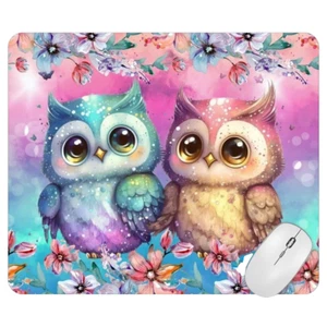 Owls Floral Computer Non Slip Custom Mouse Pad - Picture 1 of 12