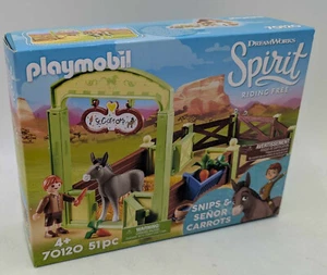 PLAYMOBIL 70120 Spirit scatola cavalli Snips & Mr carota asino selvaggio e libero NUOVO - Foto 1 di 11