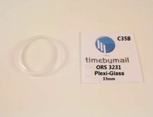 For ORIS 3231 Plexi-Glass Watch Crystal 33mm Replacement New Spare Part C35B - Picture 1 of 1
