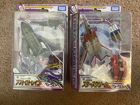 Transformers Henkei Astrotrain D03 Starscream D-02 takara lot 2 US Cover