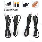 USB Type C Male Female DIY Cable power Charger 1m 2m 2/4pin Connector Wire CB4