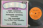 HITS EP Decca NEW ZEALAND 7'' Chris Andrews MARIANNE FAITHFULL Lulu FORTUNES