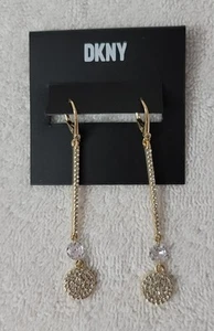Orecchini donna DKNY goccia lineare oro - Foto 1 di 4