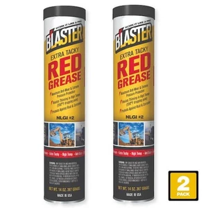 14 oz. Cartuccia Grasso Extra Tacky Rosso per Pistola Grasso (Confezione da 2) Spedizione Gratuita - Foto 1 di 2