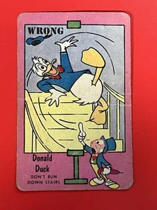 Russell Mickey Mouse Club Safety First Donald Duck Don’t Run Down Stairs años 50 - Imagen 1 de 2
