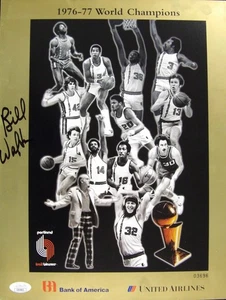Bill Walton Portland Trail Blazers signiertes 11 x 14 Cardstock Foto JSA authentisch - Bild 1 von 2