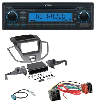 VDO AUX MP3 1DIN CD USB Autoradio für Ford Transit 2018-2019 schwarz - Bild 1 von 4