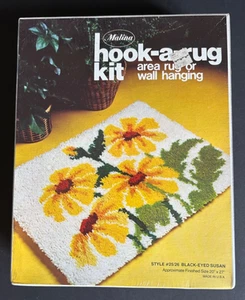 Malina schwarzäugige Susan Hook a Teppich Wandbehang Kit Riegel Vintage 20 x 27" Neu - Bild 1 von 7