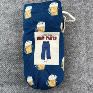 NEW Hatley Little Blue House Beer Cotton Pajama/Lounge Men’s Pants Large - Picture 1 of 4