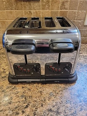 Hamilton Beach 24559 T32 Toast And Bagel Toaster, Chrome EUC - Image 1 of 4