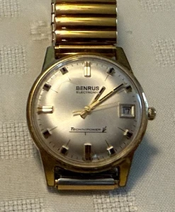 Benrus Electronic Technipower 14k Gold Electroplate Swiss, in funktionstüchtigem Zustand - Bild 1 von 4