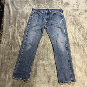 Jeans Levis 505 uomo 36x32* lavaggio medio regular fit effetto invecchiato macchia dritto - Foto 1 di 13