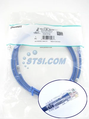 Panduit UTPSP5BUY Cat6 Network Modular Patch Cable/Cord, 5 Ft Blue NEW ~STSI - Image 1 of 4