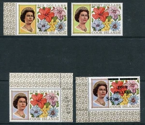 COOK ISLANDS 1967-70 QEII BLUMEN POSTFRISCH Lot bis 10 $ 4 Briefmarken - Bild 1 von 2