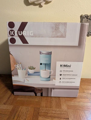 Keurig K-Mini Single Serve K-Cup Pod Coffee Maker Brewer Oasis Turquoise New Box - Image 1 of 3