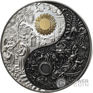 HEAVEN & HELL Versus 3 Oz Silber Münze 3000 Francs Cameroon 2026 - Bild 1 von 2