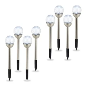 Gartenleuchte glaskugel Garten Solarleuchte LED Gartenlampe wetterfest 285 g - Bild 1 von 9