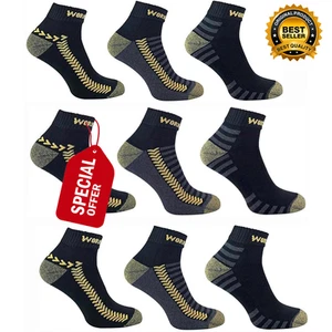 Mens Work Socks Heavy Duty Low Cut Breathable Athletic Ankle Sports Socks 6-11 - Picture 1 of 10