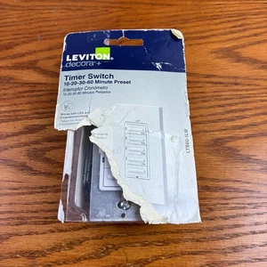 Leviton LTB60-1LW - Decora Preset Resistive/Inductive 60-Minute Countdown Timer - Picture 1 of 2