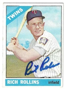 Autographed RICH ROLLINS  Minnesota Twins  1966 Topps Card #473 - w/COA - Picture 1 of 1