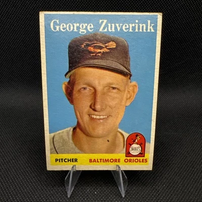 1958 Topps 6 George Zuverink VG - Image 1 of 2