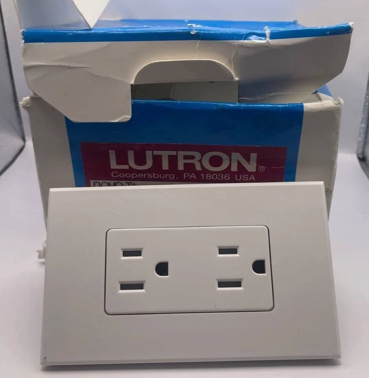 Lutron NTR-15-TR-WH Duplex 15A Receptacle Tamper Resistant 125V/15A, White - Image 1 of 3