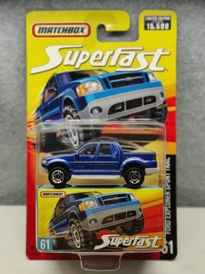 MATCHBOX 2006 Superfast #61 Blue FORD EXPLORER SPORT TRAC  1/15500- Mint! - Image 1 of 4