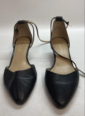 Talbots Cuero Negro Correa en el Tobillo Punta Cuña D'Orsay Tacones Talla 8 Foto 1 de 4
