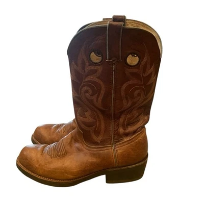 Botas Durango resistentes al aceite para hombre talla 10 D punta redonda vaquero marrón Foto 1 de 4