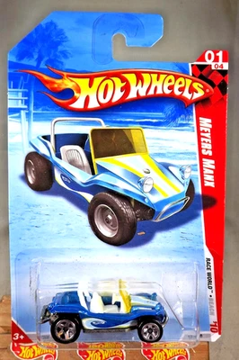 Hot Wheels #177 Race World-Beach 2010 1/4 MEYERS MANX variación azul con cromo 5 velocidades Foto 1 de 4