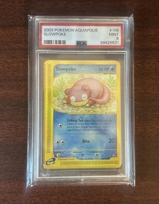 2003 Pokemon Aquapolis #108 Slowpoke PSA 9 GEM MINT - Image 1 of 2