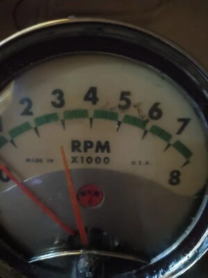Tacómetro vintage RAC años 60 8000 RPM 12 voltios Rat Rod Foto 1 de 4