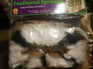 Women's Feather Masquerade White Venetian Eye Mask 50 % off - Picture 1 of 1