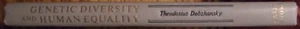 Genetic Diversity & Human Equality by Theodosius Dobzhansky - Good HC - REDUCED! - Picture 1 of 2